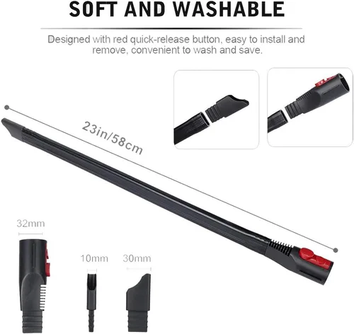 Miniatura 4 de Herramienta de extensión flexible compatible con aspiradora Dyson V11 V10 V8 V7 con accesorio de liberación rápida, convertidor de adaptador