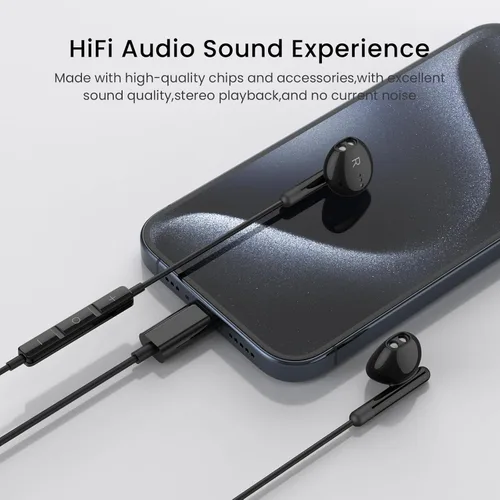 Miniatura 4 de Auriculares USB C para iPhone 17 16 15 Pro Max Plus iPad Pro USB C Auriculares con micrófono Control de volumen USBC auriculares con cable USB tipo