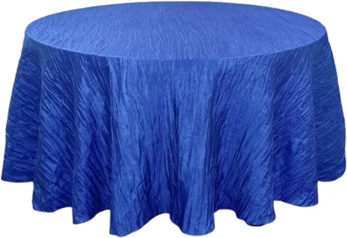 Miniatura 32 de Your Chair Covers - Mantel redondo de tafetán arrugado de 132 pulgadas - Mantel de comedor color champán, brillante aplastado para bodas, fiestas