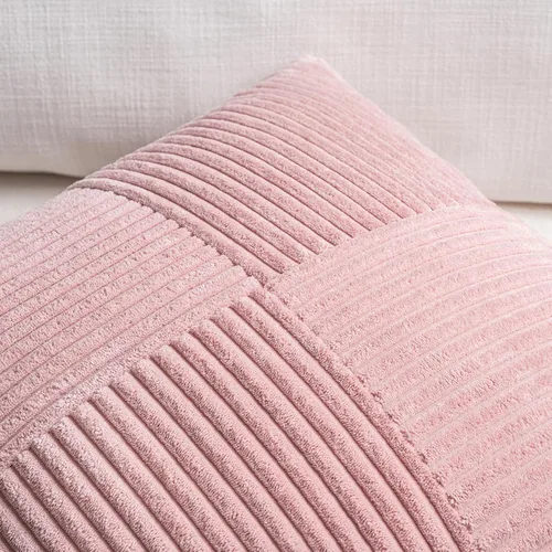 Miniatura 3 de Fancy Homi Juego de 1 funda de cojín cuadrada de color rosa rubor de 14 x 14 pulgadas para sala de estar, dormitorio, sofá cama, sofá, cama, funda