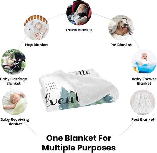 Miniatura 6 de Manta de bebé personalizada para niños y niñas, manta de bebé personalizada con nombre, regalos personalizados para baby shower, mantas recibidoras