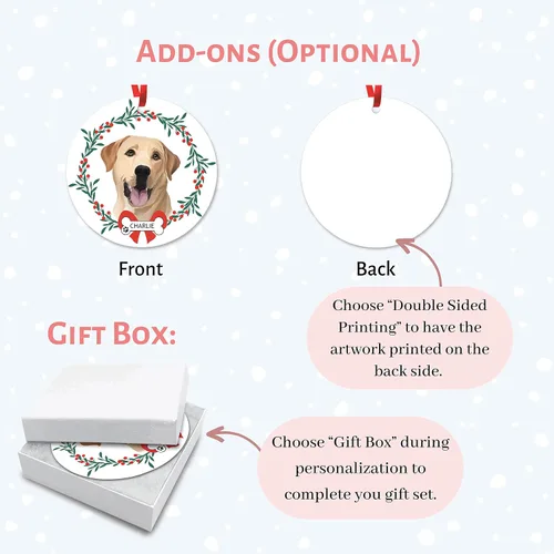 Miniatura 5 de Adorno de Navidad personalizado de Beagle, adorno personalizado con nombre de mascota, regalos para los amantes de los perros Beagle, decoración
