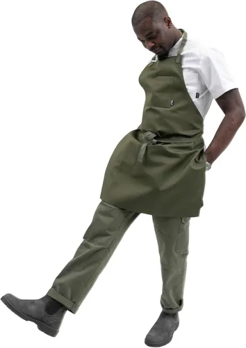 Miniatura 11 de TILIT Delantal sin arrugas, talla única, delantal de chef premium con bolsillos, delantal unisex para hombres y mujeres, diseño de calidad