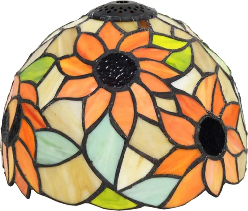 Pantalla de repuesto estilo Tiffany de 8 pulgadas, pantalla de vitral, solo para lámparas de mesa, lámparas de piso, lámpara de pared, lámpara de