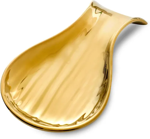 Miniatura 9 de Hasense Soporte de cuchara de porcelana para estufa, soportes de cuchara de 7 pulgadas para espátula de cucharón y pinzas, soporte grande