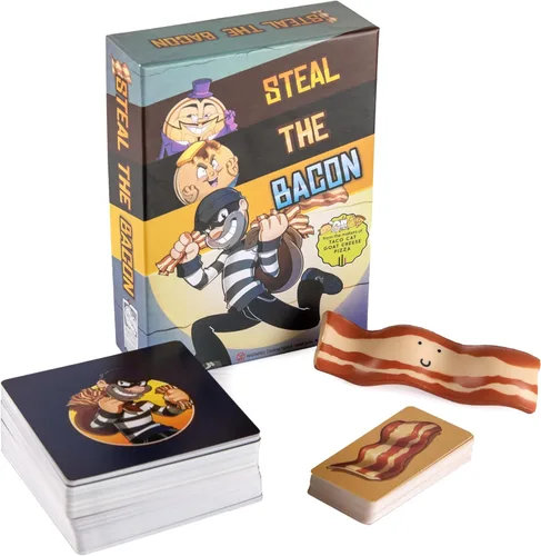 Miniatura 4 de Juego de cartas Steal The Bacon – Taco Cat Goat Cheese Pizza – Divertidos juegos familiares para niños y adultos – ¿A quién no le encanta el tocino?