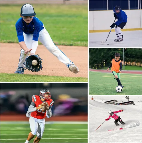 Miniatura 6 de Youper Camiseta de compresión térmica para niños y niñas, manga larga, forro polar, camiseta interior de fútbol, béisbol, fútbol