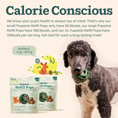 Miniatura 5 de WOOF Pupsicle - Paletas de recambio de pollo, deliciosas golosinas de larga duración para perros, ingredientes saludables, paletas de recambio