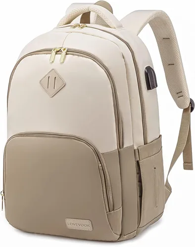 Miniatura 5 de LOVEVOOK Mochila escolar para mujeres y hombres, mochila clásica con compartimento para laptop de 15.6 pulgadas, bolsa ligera para libros