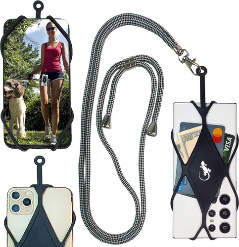Miniatura 18 de Gecko Travel Tech Cordones de teléfono con cordón para teléfono celular para alrededor del cuello del cuello Lanyard Phone Crossbody Cuello Flame Xl