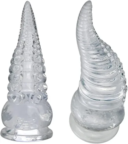 Miniatura 7 de Consolador tentáculo anal transparente con ventosa, consolador realista transparente para estimulación de próstata para el punto G, tapón anal