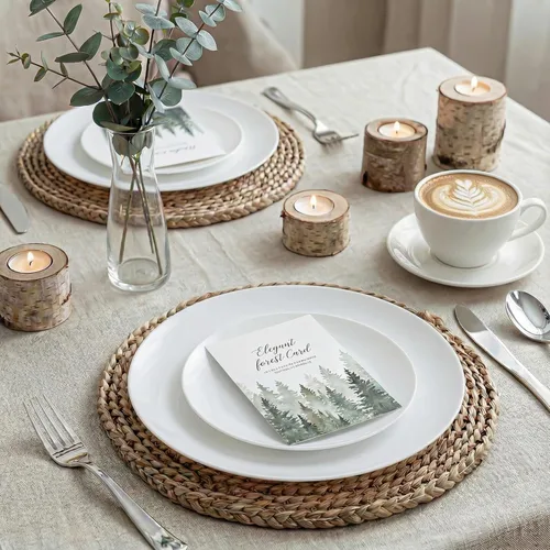 Miniatura 3 de KIRE 60 platos desechables blancos – Platos de plástico blanco resistentes para fiestas/bodas – Incluye 30 platos llanos de 10.25 pulgadas y 30
