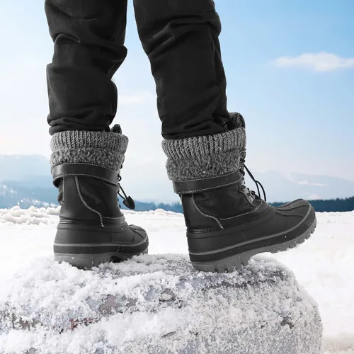 Miniatura 5 de DREAM PAIRS Botas de nieve, impermeables, con aislamiento, de invierno, para niño y niña