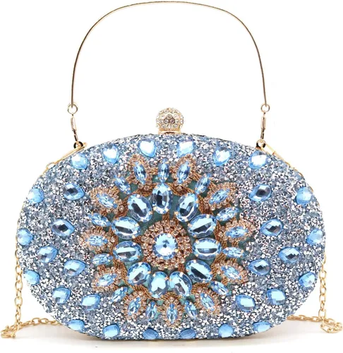 Bolsos de mano de noche con diamantes de imitación para mujer, bolso de mano de boda, bolso de fiesta de novia, diamantes de graduación, bolsos de