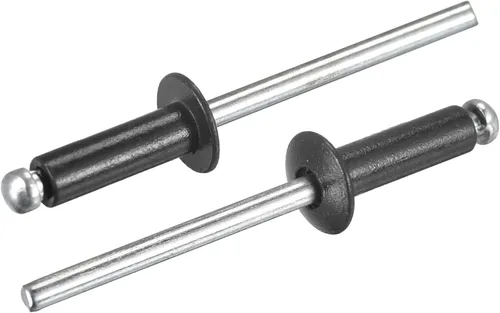Miniatura 6 de uxcell Remaches ciegos de aluminio, 0.126 in x 0.197 in (1/8 pulgadas x 13/64 pulgadas), remache de extremo abierto, cabeza redonda plana para unir