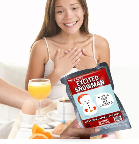 Miniatura 9 de Kiss My Carrot Trail Mix – Regalos traviesos de broma para mujeres – Divertidos regalos de muñeco de nieve para adultos – Regalo de comida picante