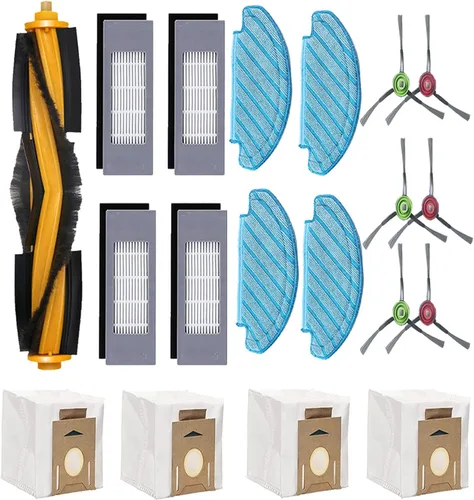 Piezas de repuesto para Ecovacs DEEBOT OZMO T8 AIVI/T8 MAX/T8 Series/N8 Pro/N8 Pro+ Robot Aspirador Lado Principal Cepillo Filtro Fregona Bolsa de