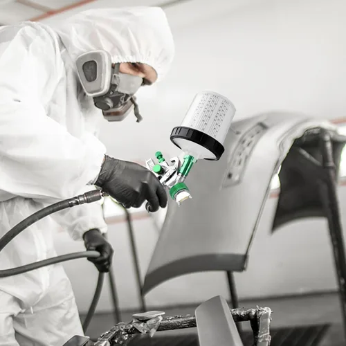 Miniatura 6 de Pulverizador de pintura con taza rápida de mezcla de pintura, kit de pistola de pintura en aerosol HVLP contiene boquillas de 1.4, 1.7 y 0.079 in