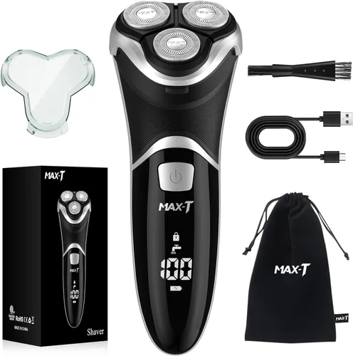 Miniatura 8 de MAX-T Afeitadora eléctrica para hombres, maquinilla de afeitar eléctrica inalámbrica con estuche de viaje, uso húmedo y seco para hombre