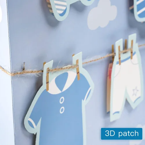 Miniatura 5 de Loveinside Bolsa de regalo para bebé niño con papel de seda y tarjeta de felicitación para baby shower, nuevos padres y más, 16.5 x 12.6 x 5.7