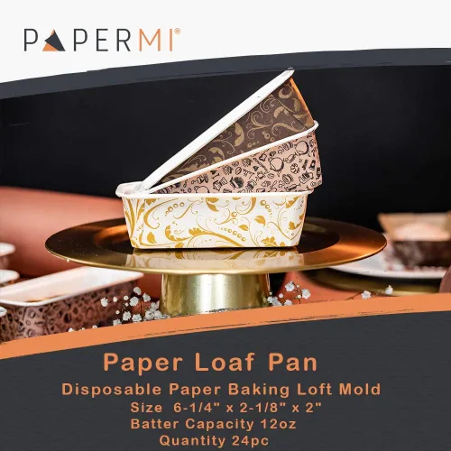 Miniatura 2 de Juego de moldes de papel para tartas, 24 piezas, 6.25 x 2 x 2 pulgadas, 12 onzas, apto para horno, microondas y congelador, antiadherente, de pie