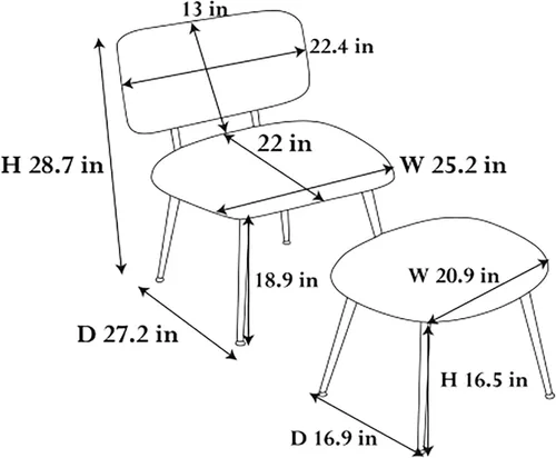 Miniatura 2 de Silla decorativa Saucer con butacas otomanas para Sala Modernas, silla de ocio para sala de estar, silla auxiliar con piel artificial larga