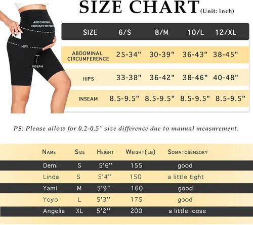 Miniatura 6 de GROTEEN Paquete de 3 pantalones cortos de maternidad para mujer con bolsillos, cintura alta de 8 pulgadas, pantalones cortos de ciclismo