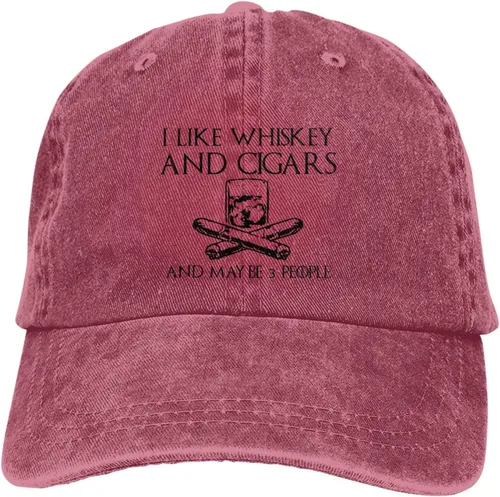Miniatura 163 de Philysonic Funny Hat I Like Whisky and Cigars and Maybe 3 People Sombreros para Hombres Gorras de Béisbol Gorras Ajustables