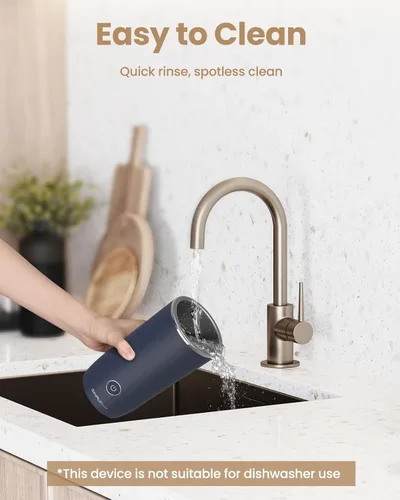 Miniatura 11 de SIMPLETASTE Espumador de leche, espumador de leche eléctrico 4 en 1 y vaporizador, máquina automática de espuma fría y cálida y calentador de leche