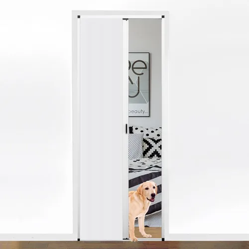 Miniatura 9 de MaKefeile Puerta celular plegable de acordeón sin perforaciones para puertas celulares, puertas correderas para dormitorios, pasillos, divisores