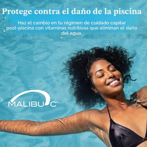 Miniatura 6 de Malibu C Swimmers Wellness Shampoo & Conditioner Set de litros (33.8 oz) – Cuidado hidratante del cabello para nadadores – Protege contra daños por