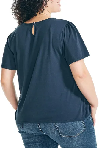 Miniatura 2 de Nautica Camiseta corta de verano para mujer, manga corta, con nudo lateral