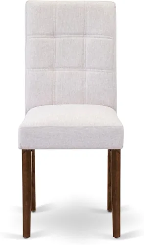 Miniatura 6 de East West Furniture ANAS3-AWA-08 Juego de mesa de comedor de cocina de 3 piezas contiene una mesa moderna y 2 sillas de comedor tapizadas de tela