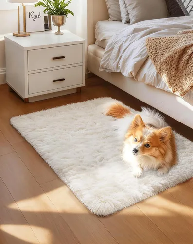 Miniatura 173 de Ophanie Alfombra Verde de Césped, Alfombras de Área para Dormitorio, Alfombra Shag Esponjosa de 4x6 pies, Suave Peluda Afelpada Linda para Niños 7