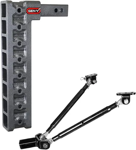 Miniatura 13 de Gancho dual para receptor de descarga 300 Series 2" Clase IV 10K, ajuste dual de posición de remolque, incluye dos ganchos de 5/8 pulgadas