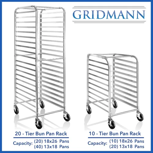 Miniatura 6 de Gridmann Bun Pan - Estante para panadería comercial, 20 láminas