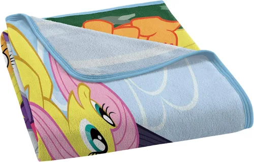 Miniatura 2 de Northwest My Little Pony Cobija de microraschel, 46 pulgadas x 60 pulgadas, Únete al rebaño