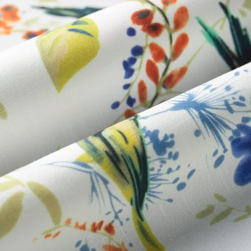 Miniatura 3 de Leeva - Cortinas pequeñas con estampado de pájaros, 24 pulgadas de largo, conjunto de paneles para ventanas, diseño de estampado de pájaros