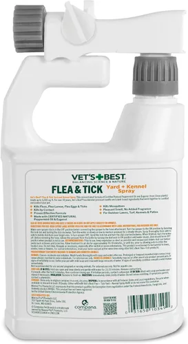 Miniatura 9 de Vet's Best Spray natural para pulgas y garrapatas para el hogar, tratamiento de pulgas y garrapatas de perro para el hogar, prevención de pulgas