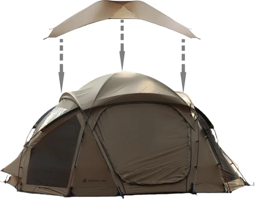 Miniatura 10 de Hot Tent with Stove Jack – 4 Season Waterproof & Windproof Shelter for 1–6 People, Lightweight for Camping, Hiking, Hunting & Fishing