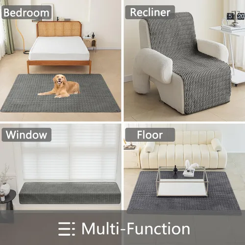 Miniatura 6 de Muamar Funda para cama de perro, protector de sofá, fundas antideslizantes impermeables para sofá de sala de estar, fundas para sofá, tapete