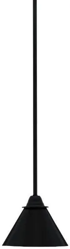 Miniatura 234 de Toltec Lighting Paramount - Mini colgante de 1 luz en acabado negro mate con cristal de arte perla de 7 pulgadas y estilo negro