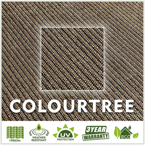 Miniatura 5 de ColourTree 24' x 24' x 24' Toldo triangular marrón parasol de tela para sombra, toldo para patio, cochera - Bloqueo UV resistente a los rayos UV