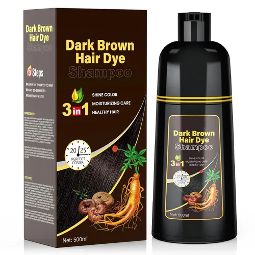 Miniatura 10 de JUANCHI - Champú negro 3 en 1, champú negro para cobertura de canas, color de cabello para mujeres y hombres, de larga duración, 16.9 fl oz