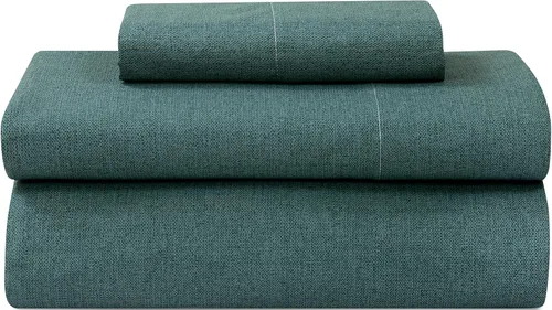 Miniatura 45 de Royale Linens - Juego de sábanas de 400 hilos, 100 % algodón cultivado en EE. UU., 4 piezas, sábana de satén, tamaño Queen - 1 sábana bajera, 1