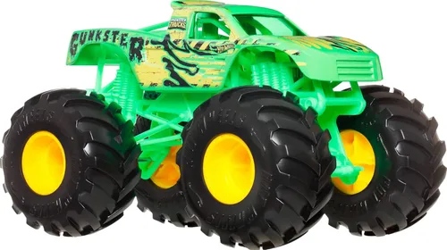 Hot Wheels Monster Trucks, camión monstruo de gran tamaño, camión de juguete fundido a presión a escala 1:24 con ruedas gigantes y diseños geniales