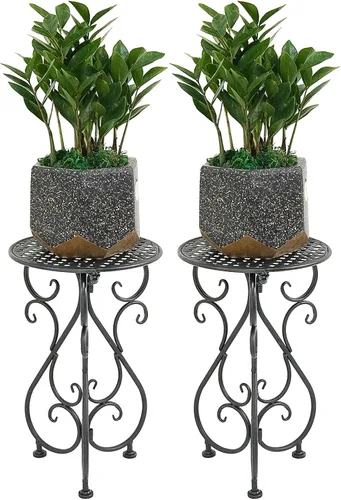 Miniatura 9 de NAKUPE Soporte de metal para plantas, soporte resistente para macetas de 17 pulgadas de alto, soporte individual para interior, exterior, jardín