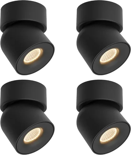 Miniatura 11 de Aisilan Luz LED de Techo Blanca para Interiores 9W Luminaria Montada en Superficie con Foco Giratorio de 360°, Regulable Blanco Cálido 3000K CRI 97+