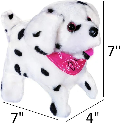 Miniatura 3 de Mi pequeño cachorro de Haktoys, da la vuelta, camina, se sienta, ladra, hace volteretas. Perro de juguete dálmata