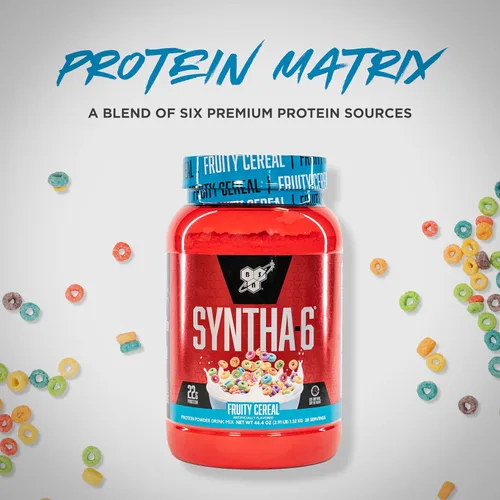 Miniatura 5 de BSN SYNTHA-6 Proteína Premium en Polvo con 6g de Fibra, Proteína de Suero, Caseína Micelar, Mezcla de Proteína de Leche Aislada, 5g de Grasa, Cereal